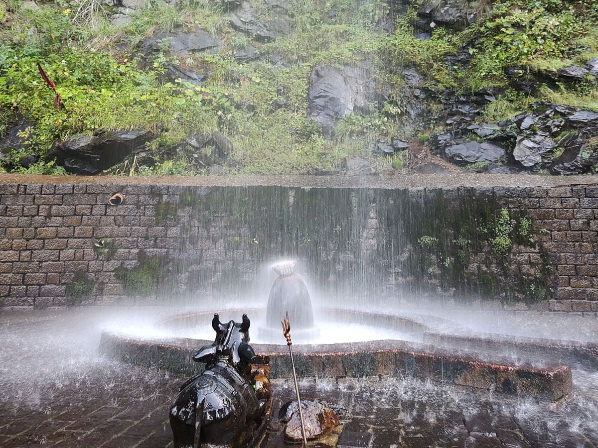 Anjani Mahadev Temple Waterfall On Shivling Famous Temples Of India