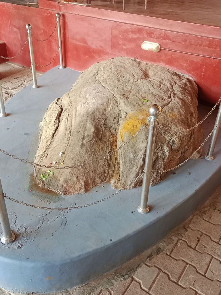 Sacred rock at Shishileshwara Temple: