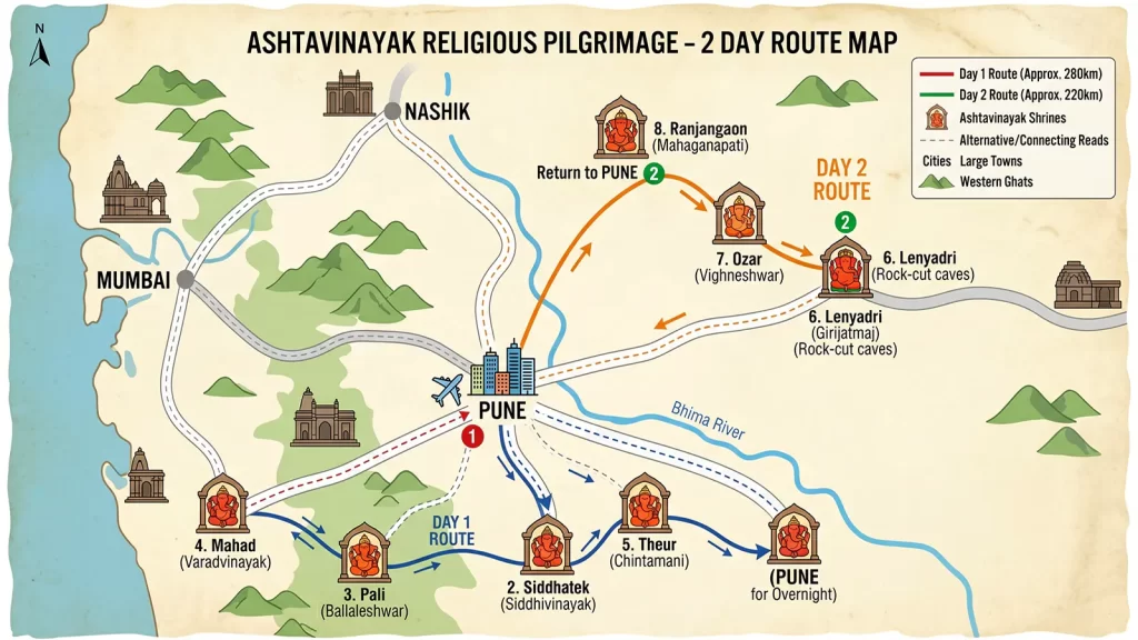 Complete Ashtavinayak in 2 Days