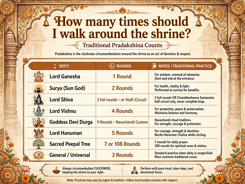How Many Pradakshinas Should You Perform?
