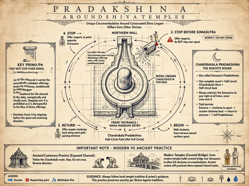 Pradakshina Around Shiva Temples