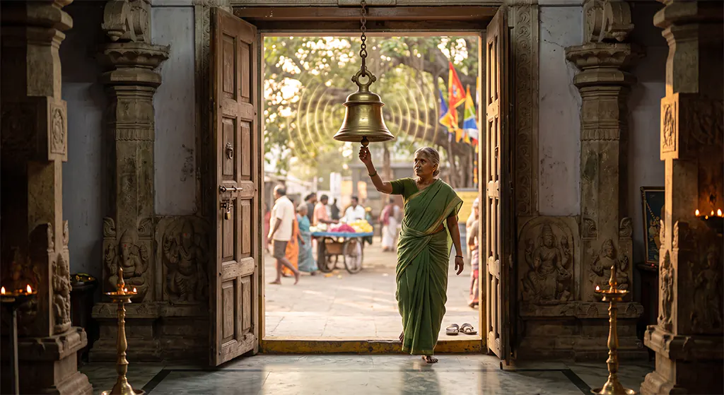 Why Are Temple Bells Usually Placed at the Entrance?