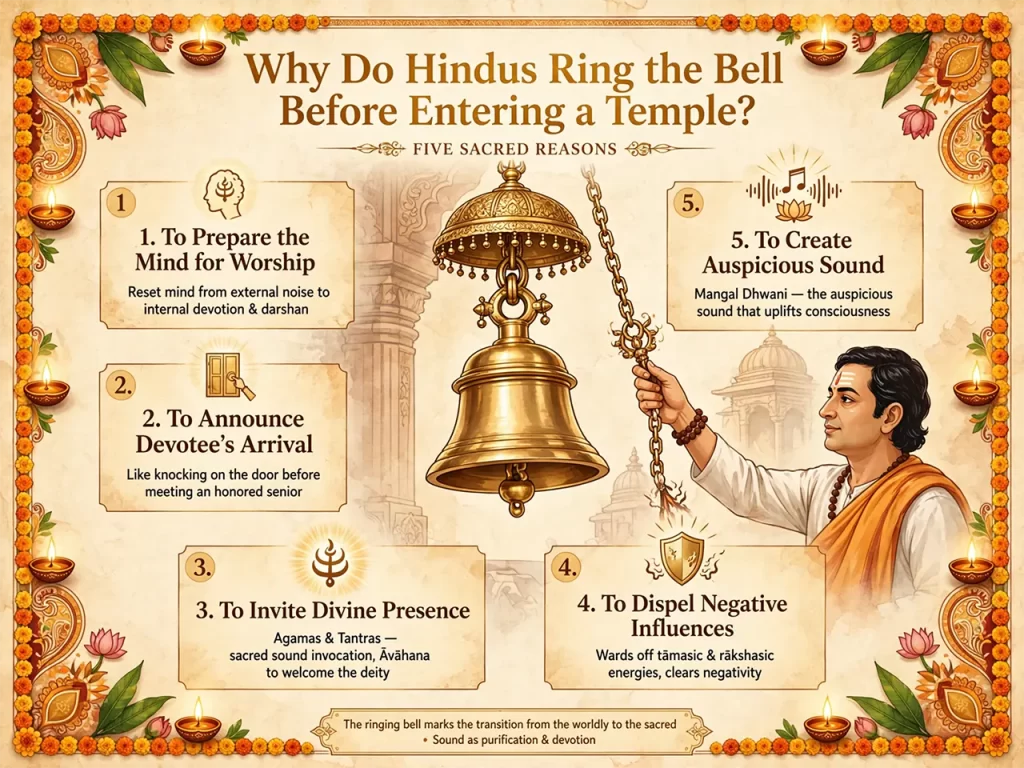 Why Do Hindus Ring the Bell Before Entering a Temple