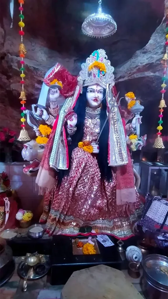 The Kasar Devi idol in the temple