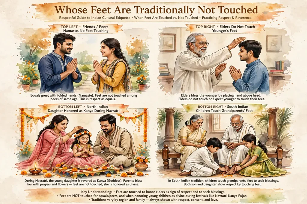 Whose Feet Are Traditionally Not Touched?