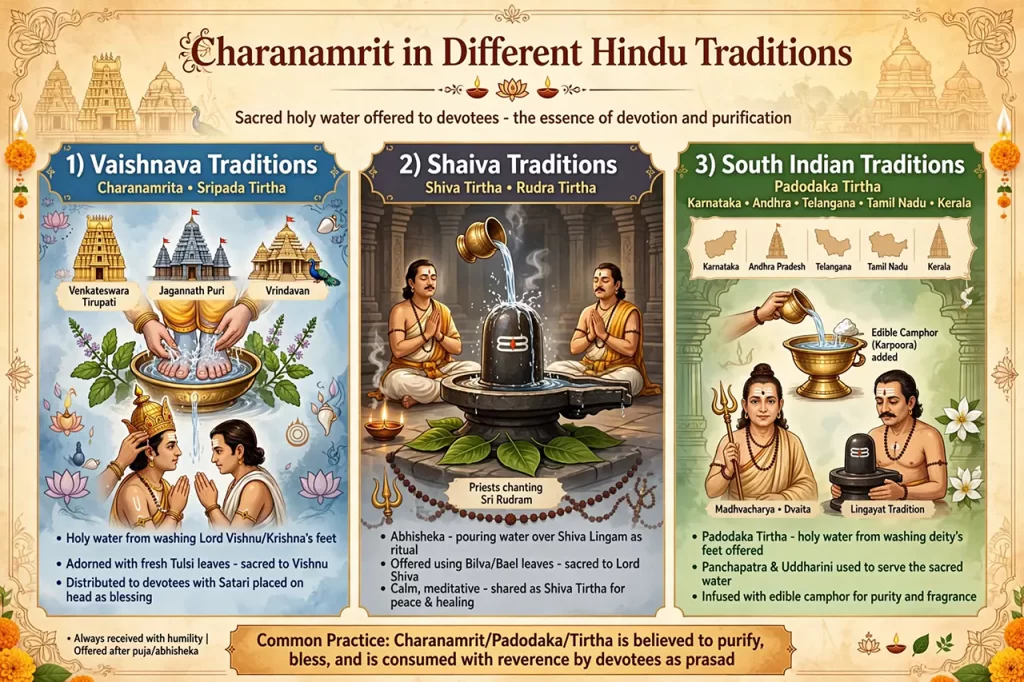 Charanamrit in Different Hindu Traditions